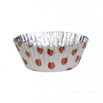 Cupcake Baking Cases - Rose Gold Polka Dots